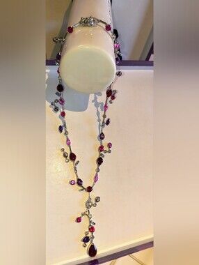 Charles Winston Statement Necklace From 2004 NOS 925 Sterling Silver